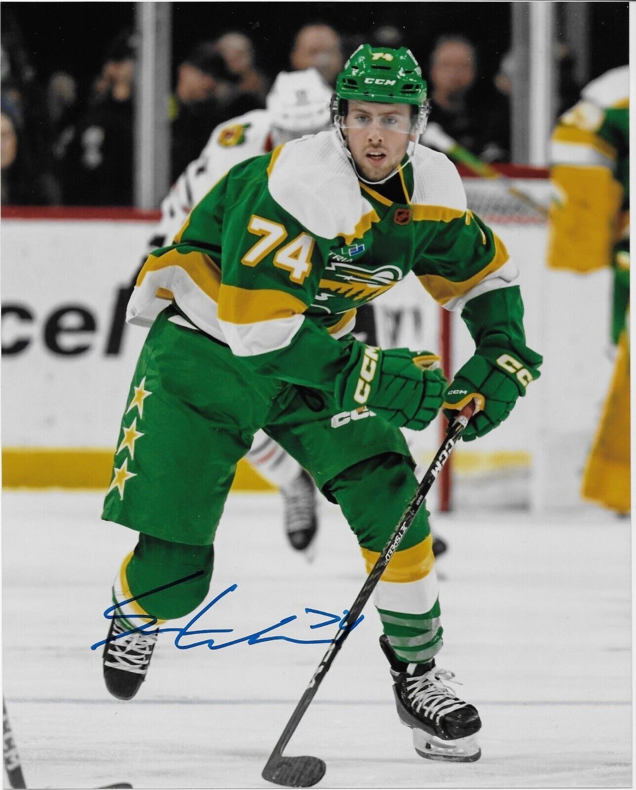 Autographed Minnesota Wild Sammy Walker 8x10 Photo #3 Original