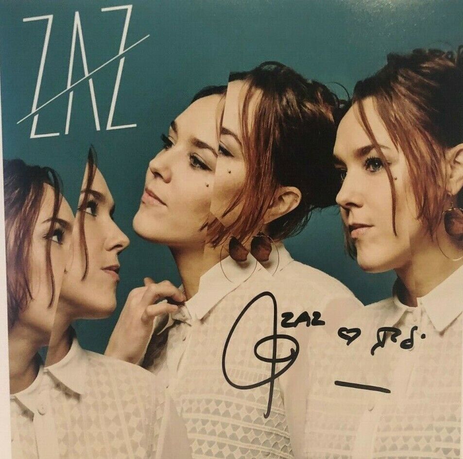 Autographed Zaz Isabelle Geffroy 12x12 PHOTO #1 Effet Miroir Original