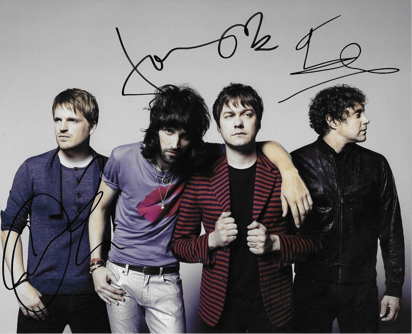 Autographed Kasabian Tom Meighan Chris Edwards Ian Matthews 8x10 Photo #2