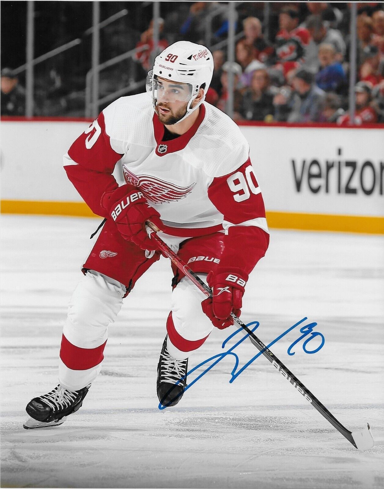 Photo 8x10 autographiée par Joe Veleno des Red Wings de Détroit #6