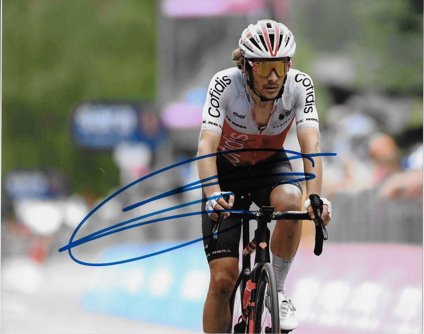 Photo 8x10 autographiée du cycliste Guillaume Martin Cofidis Racing #1 Original