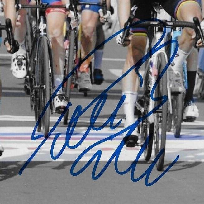 Autographed Cycling Pello Bilbao Team Bahrain Victorious 8x10 Photo #2 Original