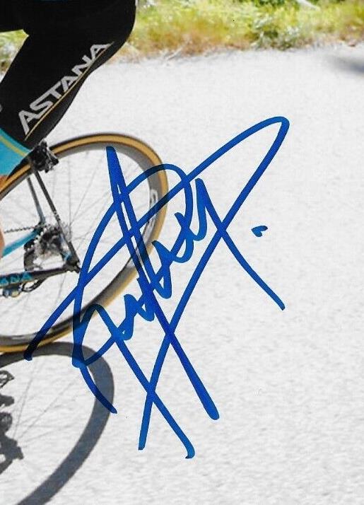 Autographed Cycling Jakob Fuglsang UCI Astana Qazaqstan 8x10 Photo #1 Original