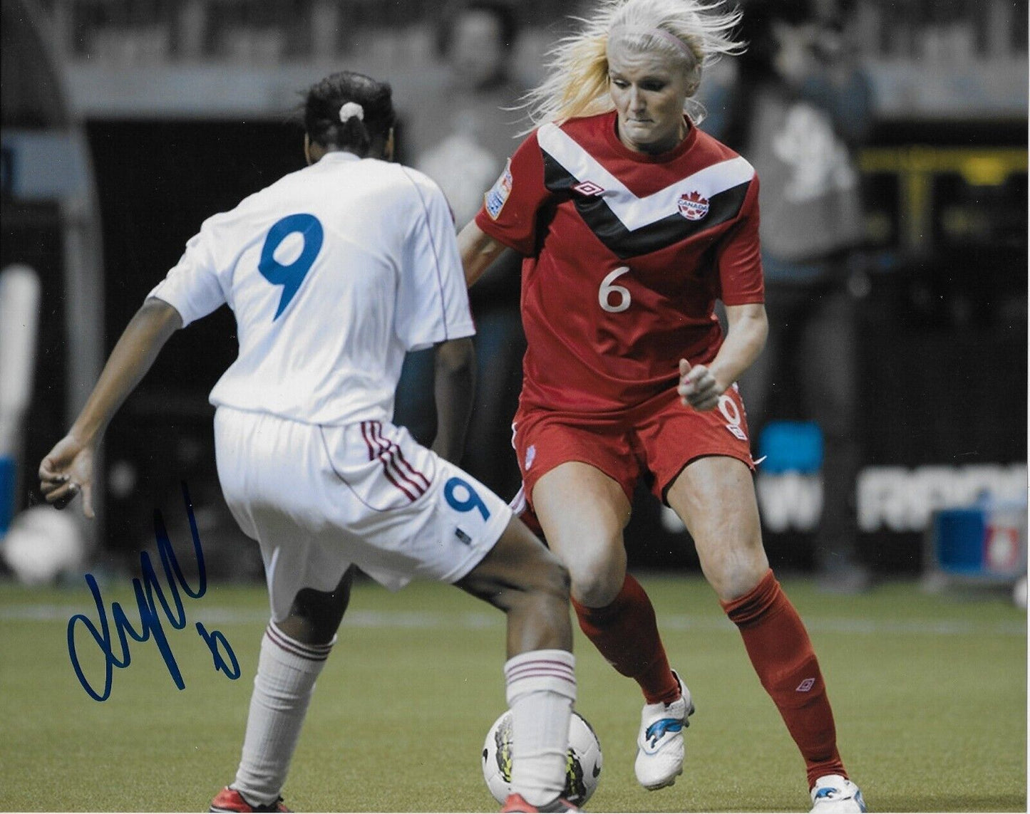 Autographed Kaylyn Kyle Team Canada Soccer 2012 Olympics 8x10 Photo