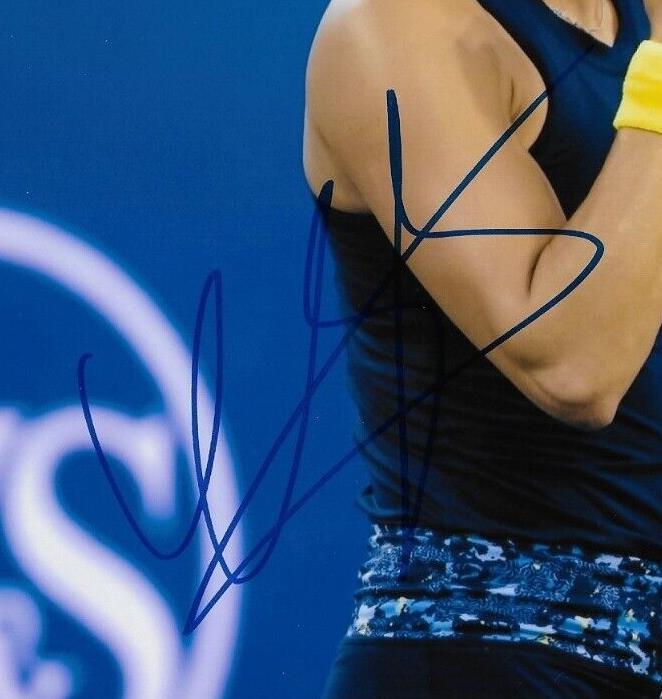 Photo de tennis 8x10 autographiée de Caroline Garcia #2 originale