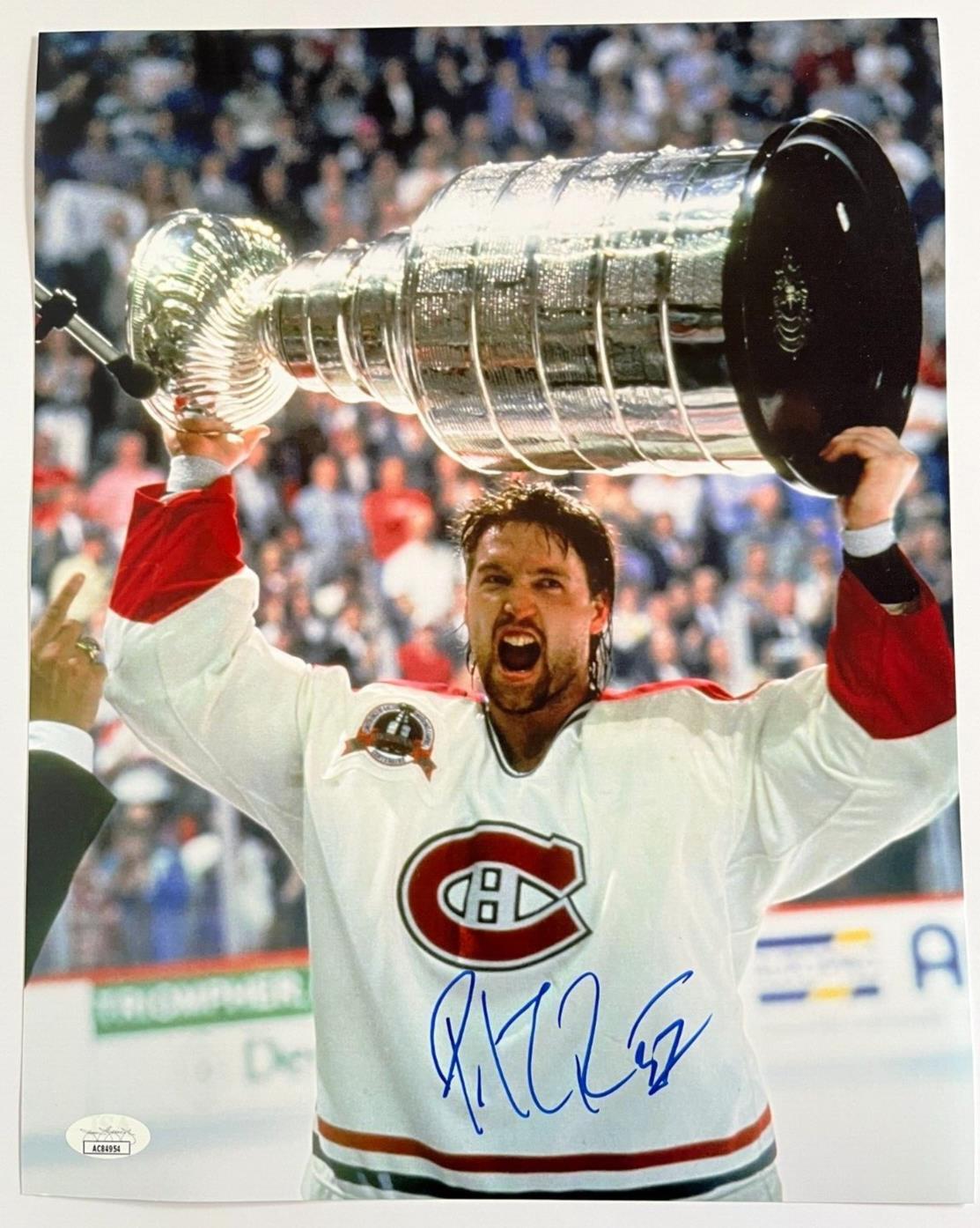 Auto. Patrick Roy, membre du Temple de la renommée des Canadiens de Montréal, 11 x 14 avec authentification JSA 2