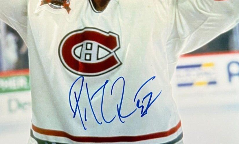 Auto. Patrick Roy, membre du Temple de la renommée des Canadiens de Montréal, 11 x 14 avec authentification JSA 2