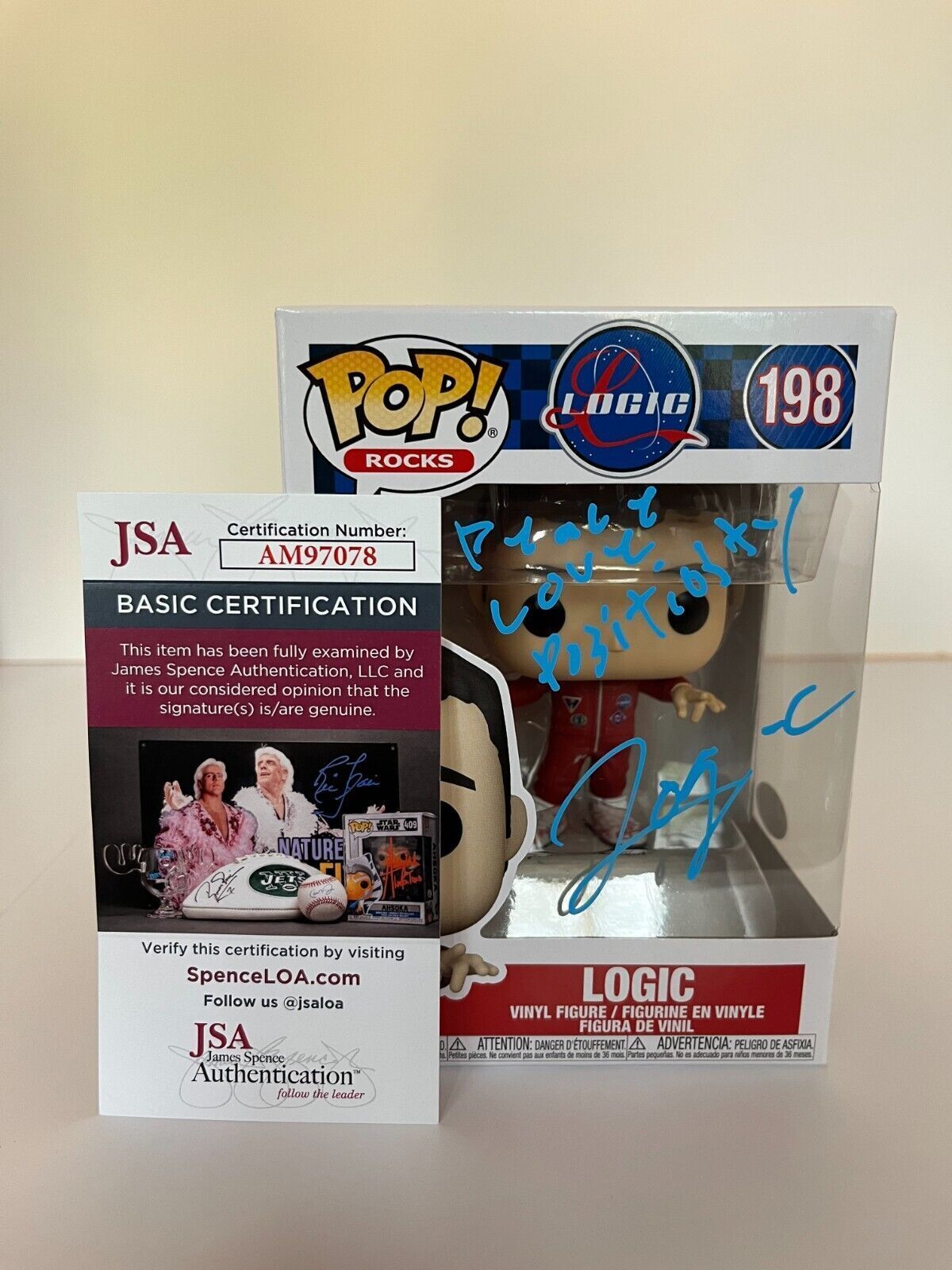 Autographed Logic rapper signed Rock Pop Funko JSA certified Robert Bryson Hall