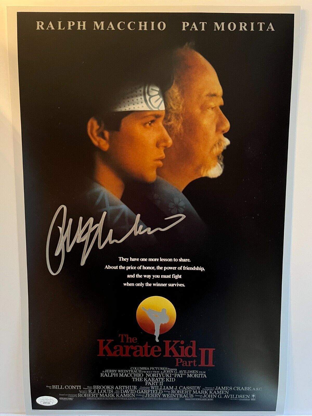 Autographed Ralph Macchio Karate Kid II 12x18 Photo signed JSA