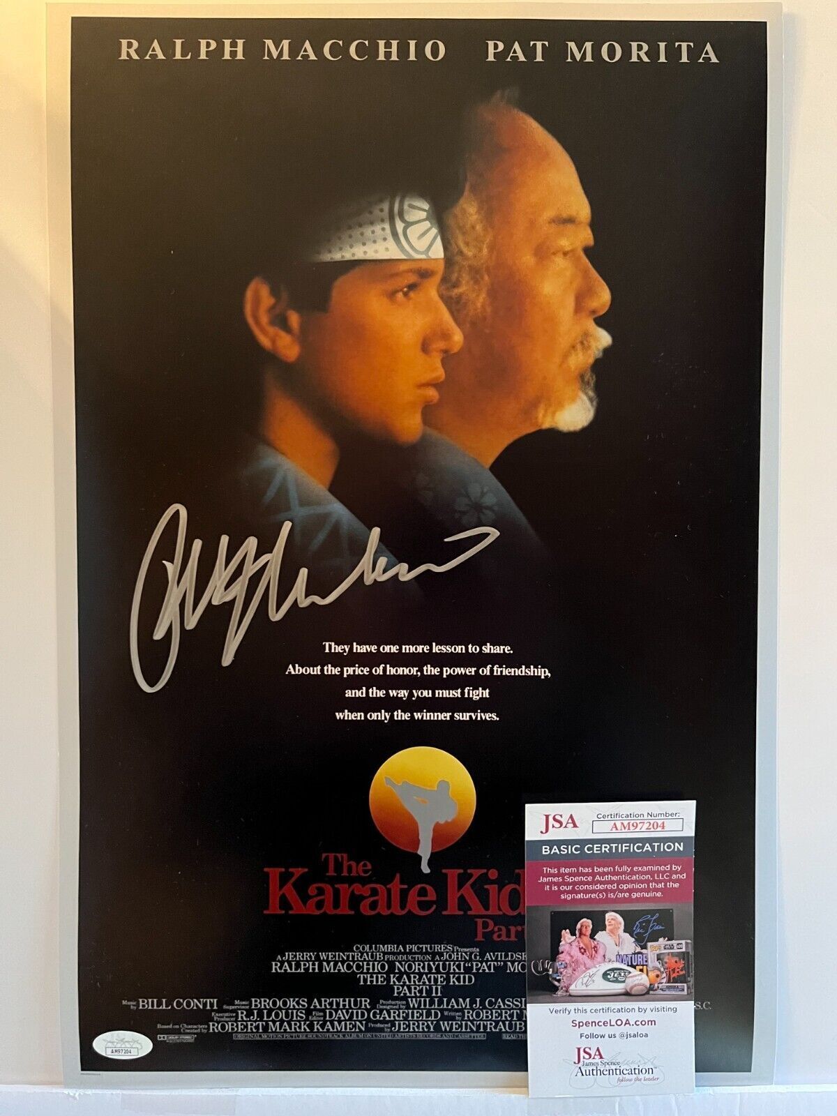 Autographed Ralph Macchio Karate Kid II 12x18 Photo signed JSA