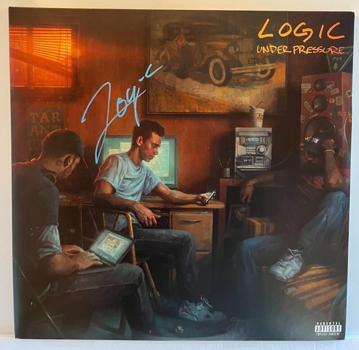 Autographed Under Pressure signed by Logic Vinyl LP JSA certified Original