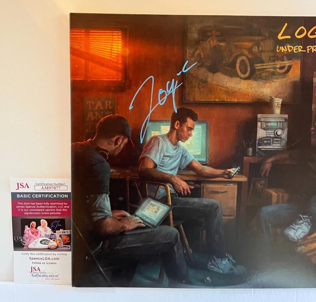 Autographed Under Pressure signed by Logic Vinyl LP JSA certified Original