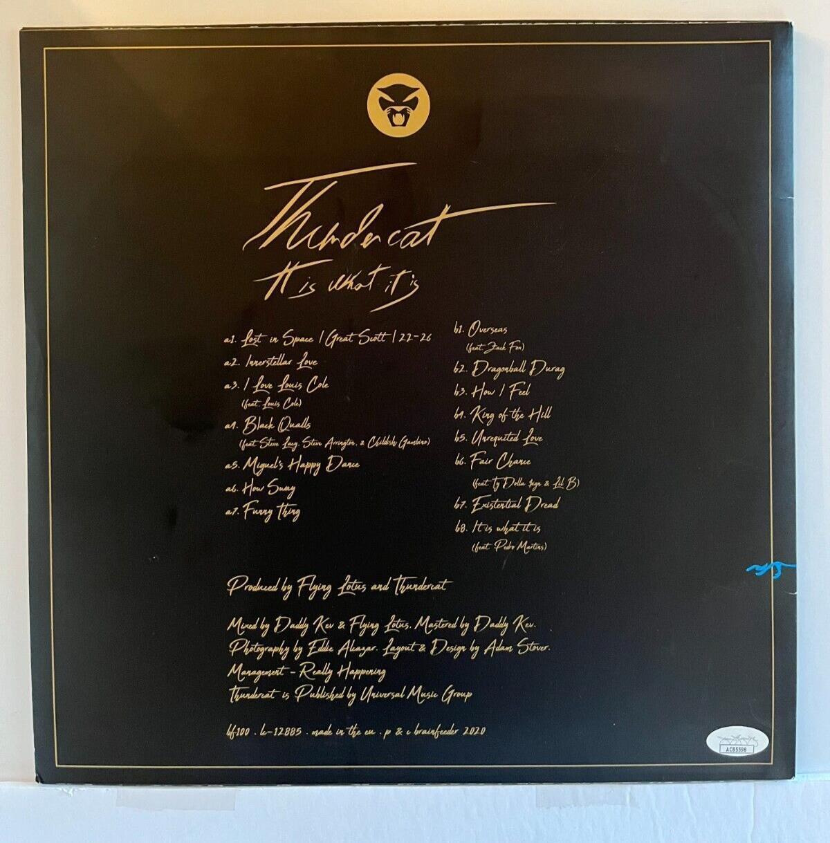 Autographed It Is What It Is signed Thundercat Stephen Lee Bruner Vinyl LP JSA