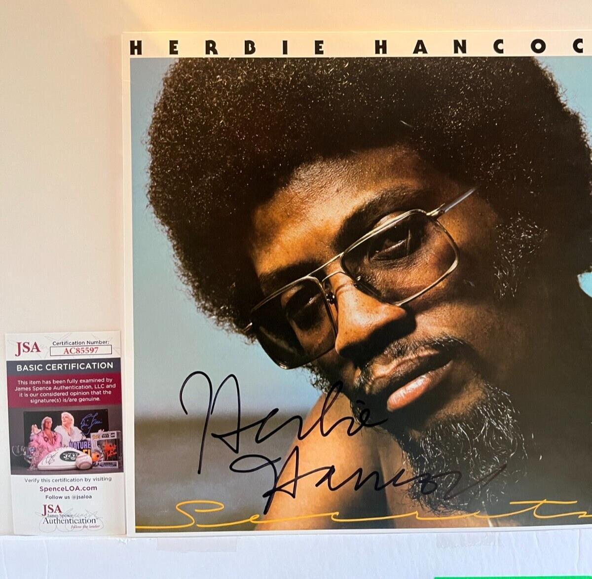 Autographed Secrets LP signed by Herbie Hancock Vinyl JSA certified