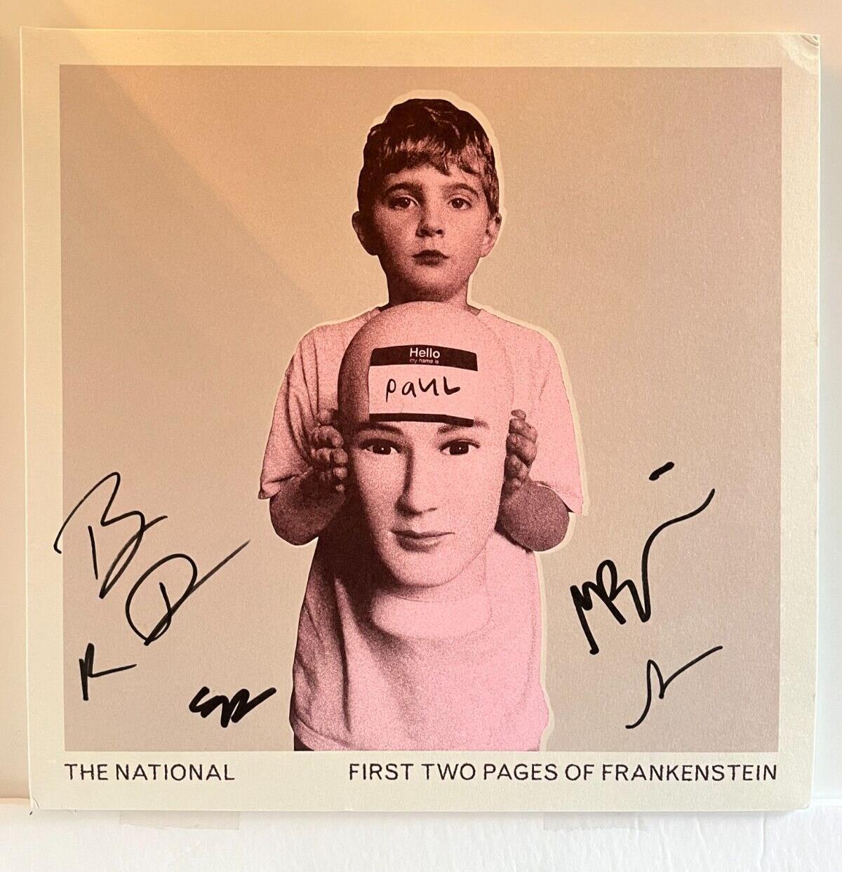 Autographed First Two Pages of Frankenstein LP signed The National Vinyl JSA