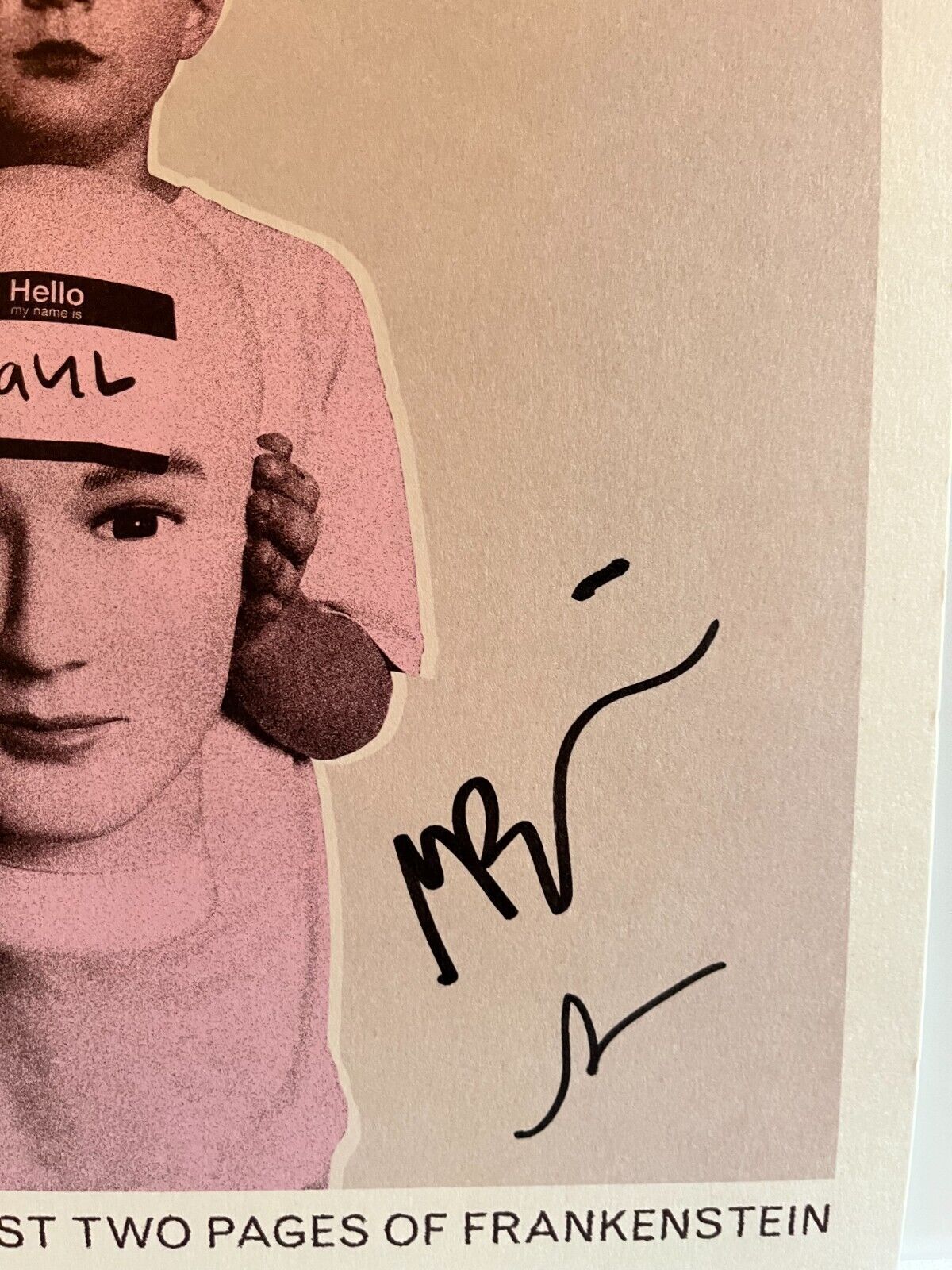 Autographed First Two Pages of Frankenstein LP signed The National Vinyl JSA