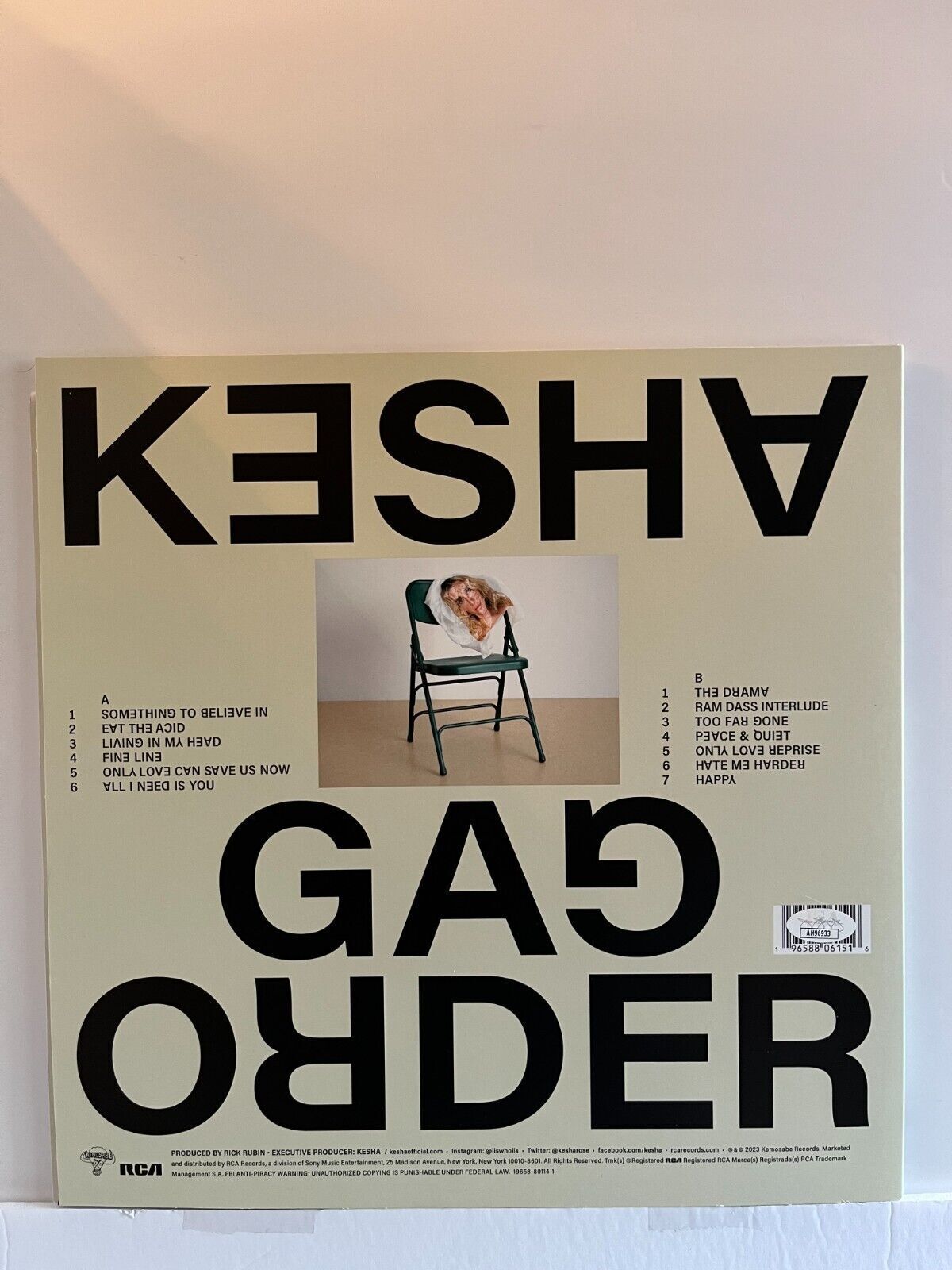 Autographed Gag Order LP signed by Kesha Vinyl JSA