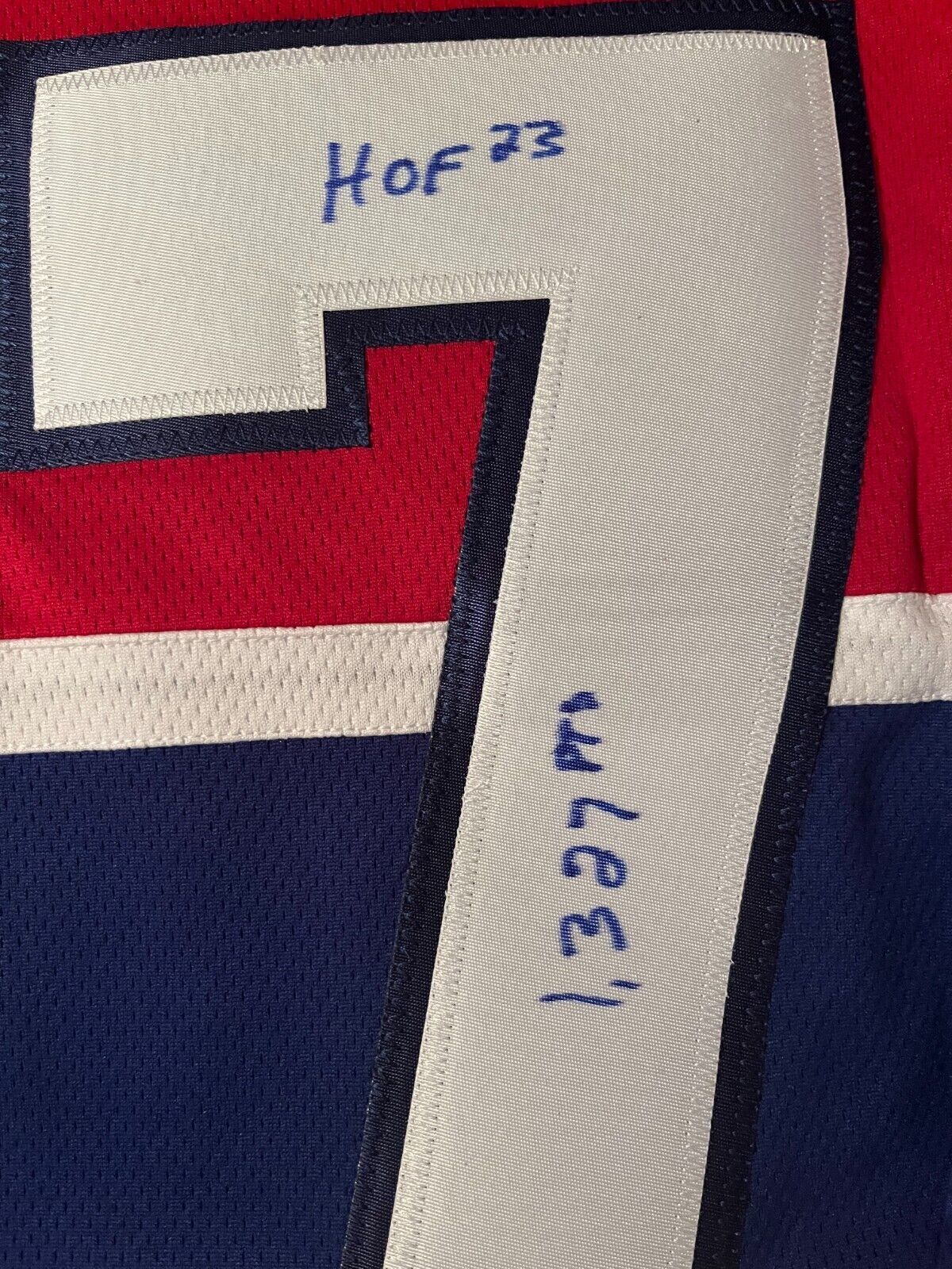 Autographed Fanatics Montreal Canadiens HOF Pierre Turgeon Jersey JSA 2 Inscrip