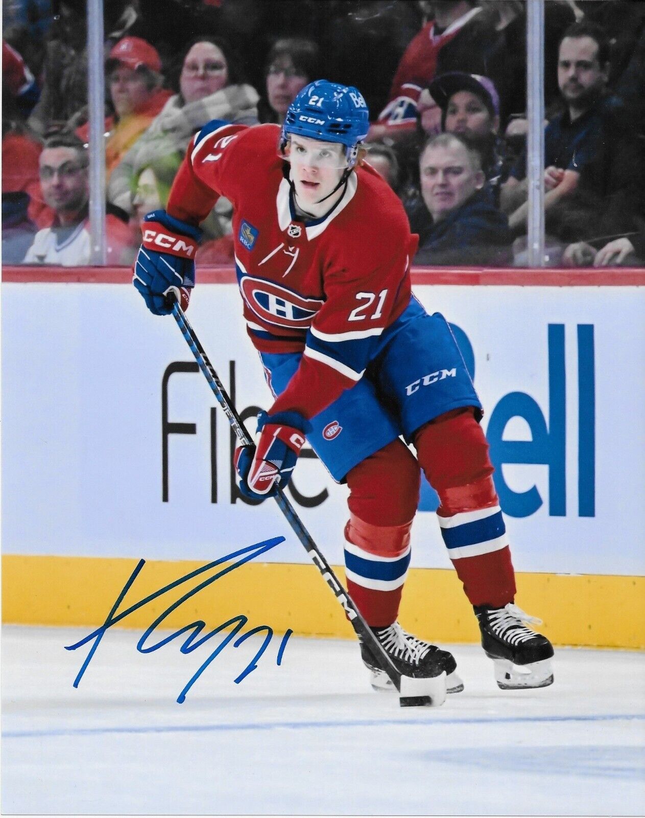 Photo autographiée 8x10 des Canadiens de Montréal par Kaiden Guhle #8 Original