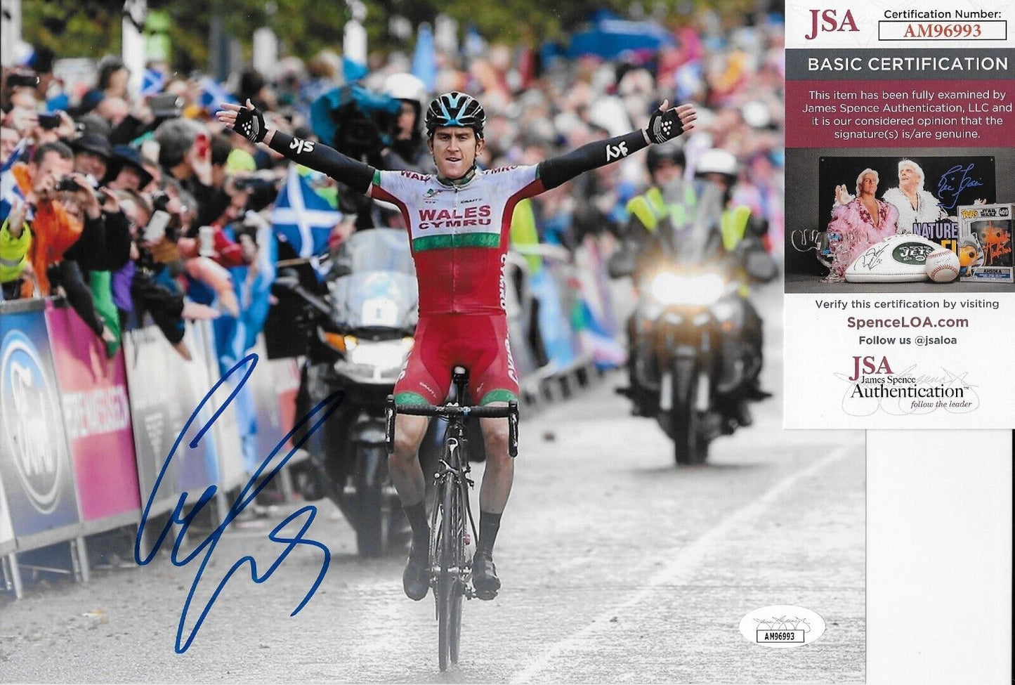 Autographed Cycling Geraint Thomas Wakes 8x10 Photo #8 Original w JSA