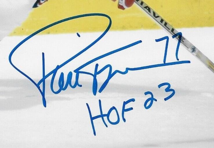 Signed Pierre Turgeon Montreal Canadiens 8x10 Photo #7 Inscribed w HOF 23 w JSA