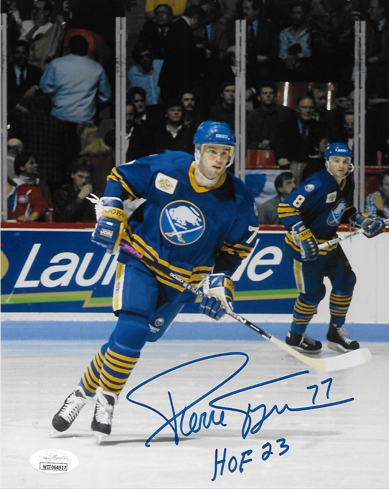 Signed Pierre Turgeon Buffalo Sabres 8x10 Photo #17 Inscribed HOF 23 with JSA
