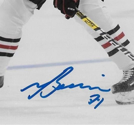Photo 8x10 autographiée par Nicolas Beaudin des Blackhawks de Chicago #5