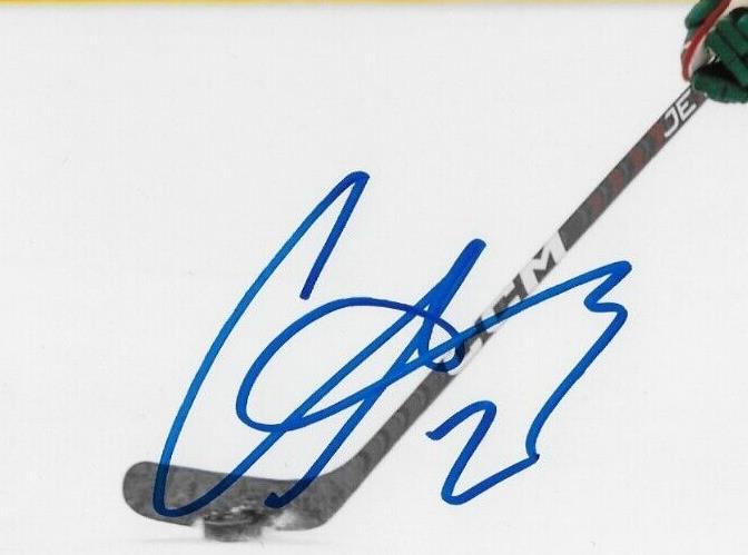 Autographed Minnesota Wild Calen Addison Signed 8x10 Photo #1 Original