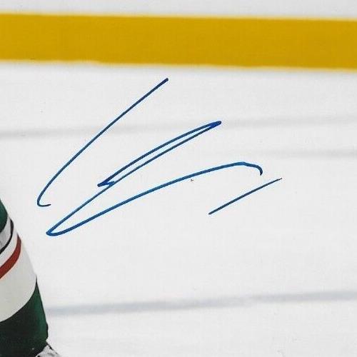 Photo 8x10 autographiée par Connor Dewar du Wild du Minnesota #3 originale