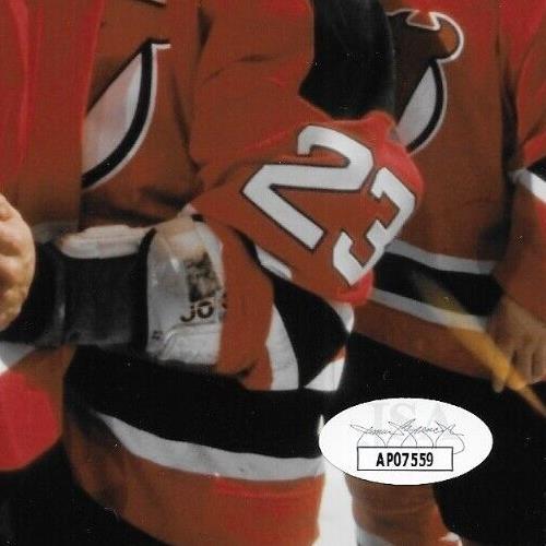Autographed New Jersey Devils Martin Brodeur Stanley Cup 8x10 Photo JSA Original