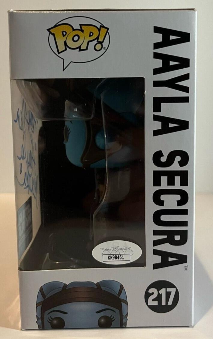 Autographed Amy Allen signed Star Wars Aayla Secura Funko JSA