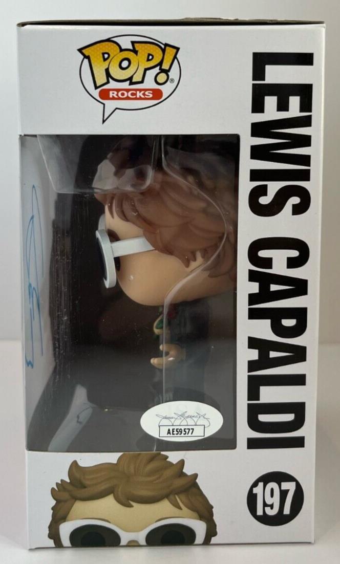 Autographed Lewis Capaldi signed Rock Pop Funko JSA certified 3