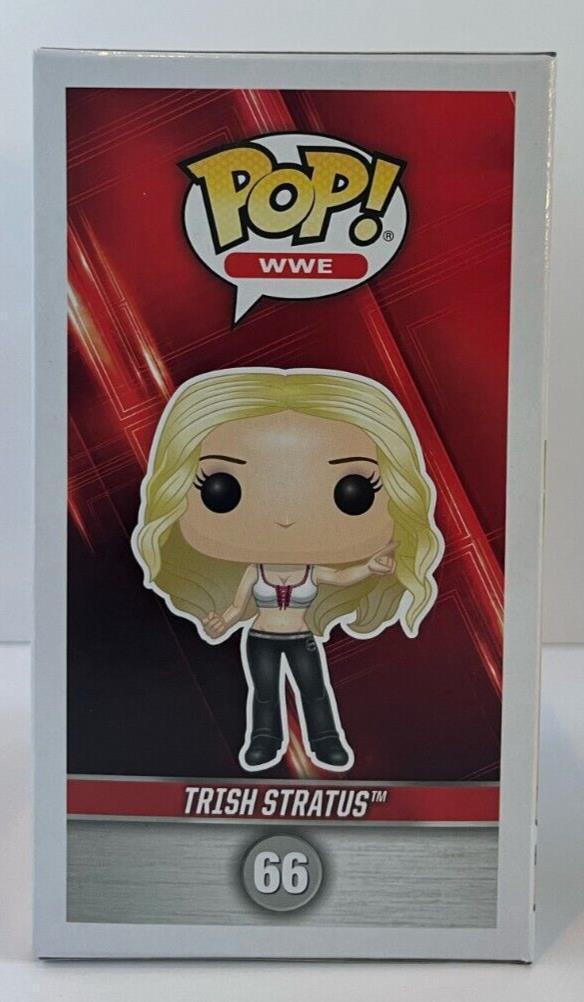 Autographed Trish Stratus signed WWE Pop Funko JSA Wrestling with inscription