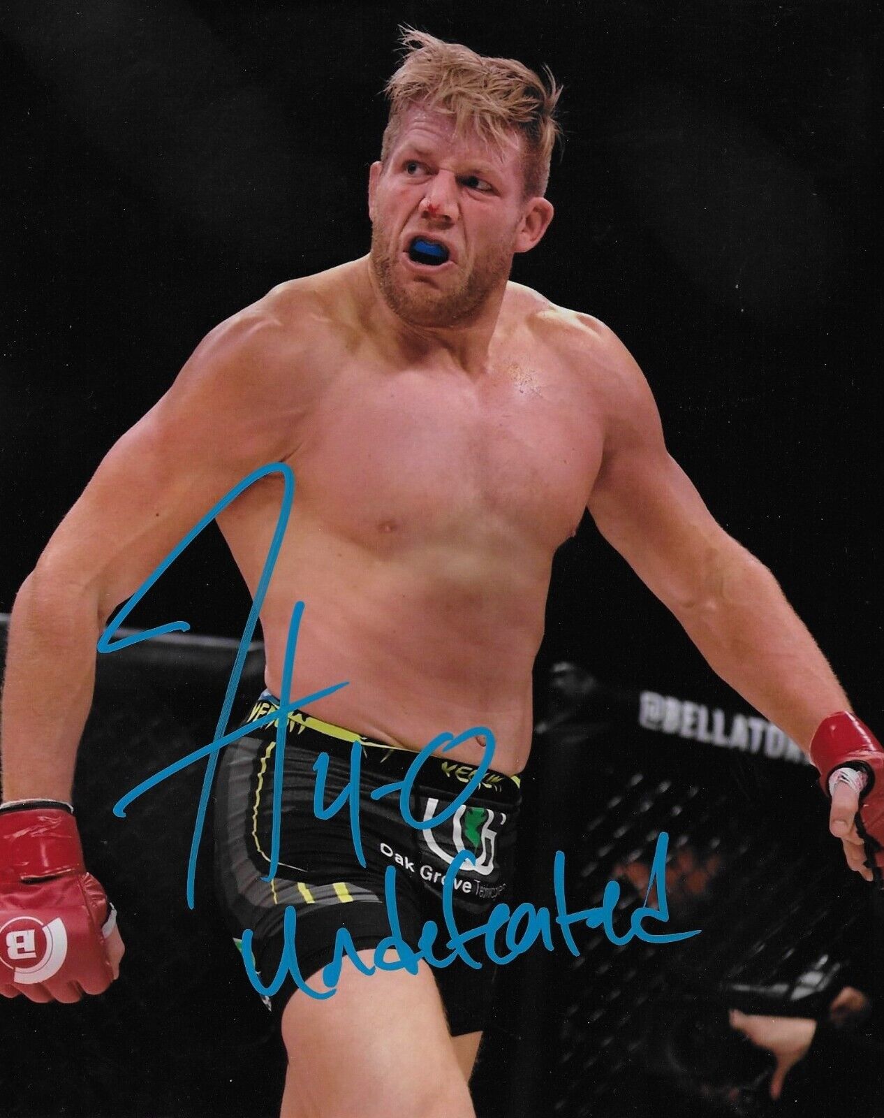 Photo autographiée de lutteur Jake Hager 4-0 Undefeated AEW 8x10 signée 1 Original