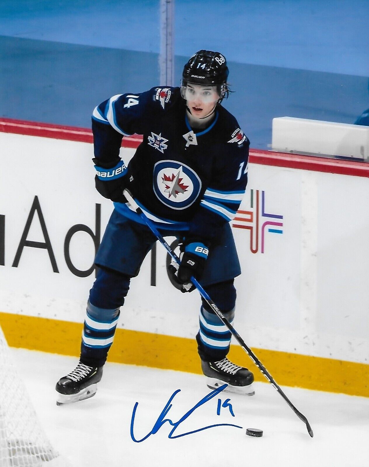 Autographed Winnipeg Jets Ville Heinola Signed 8x10 Photo #1 Original