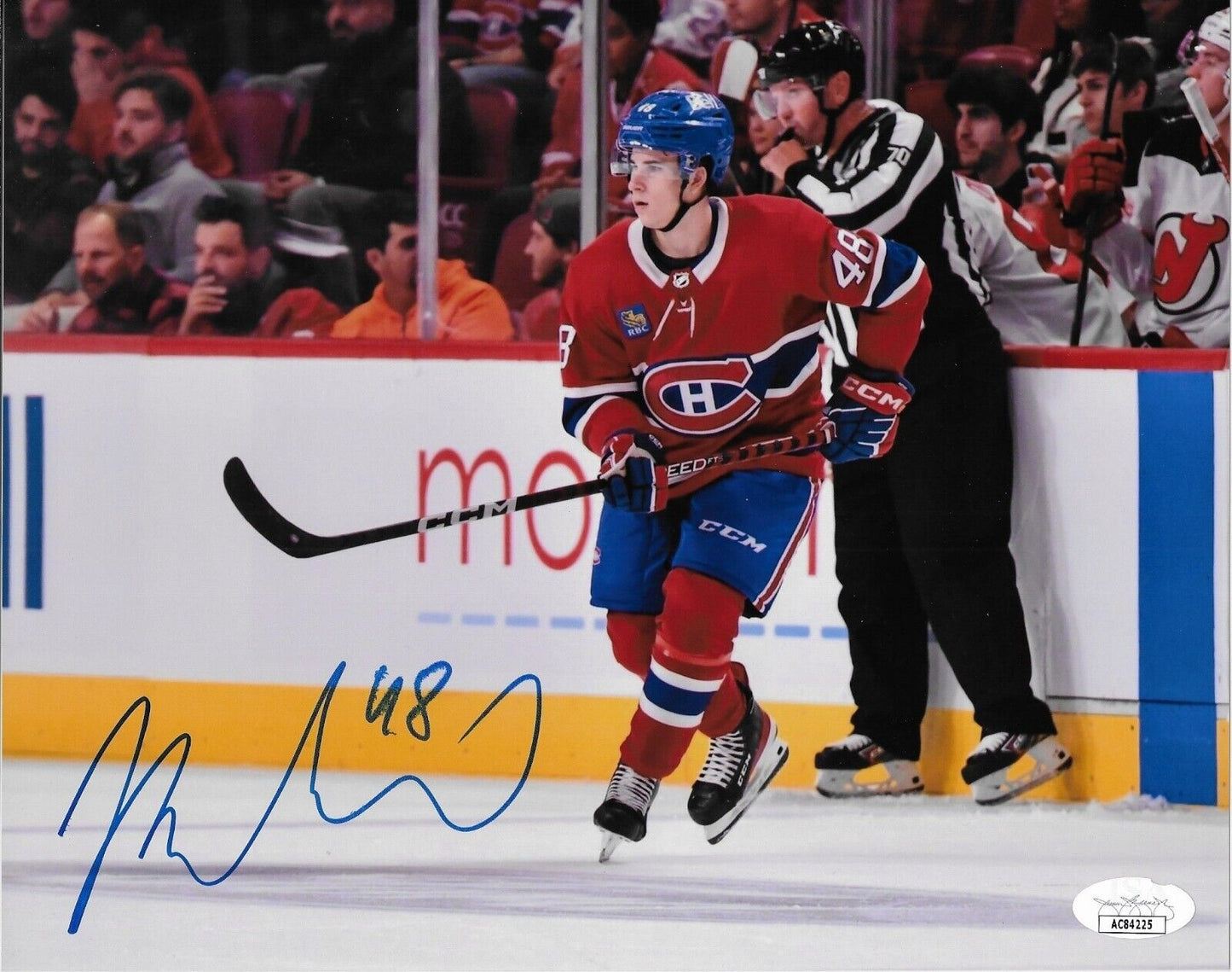Auto Montreal Canadiens Filip Mesar 8x10 Photo 6 JSA Authentication SMALL SMUDGE
