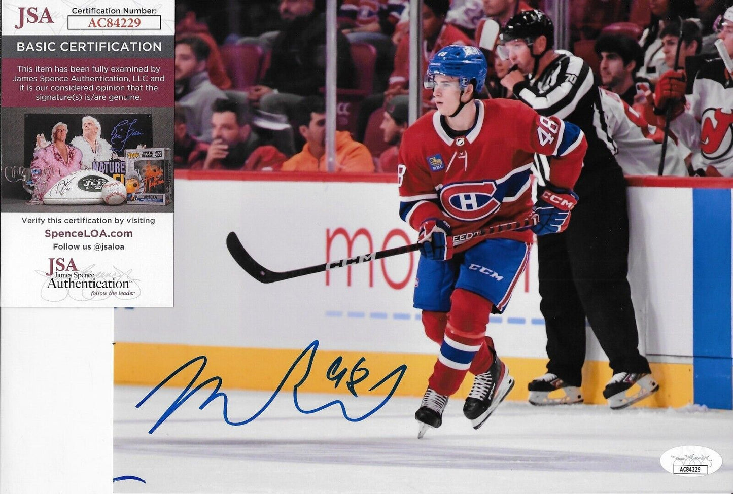 Autographed Montreal Canadiens Filip Mesar 8x10 Photo #4 with JSA Authentication