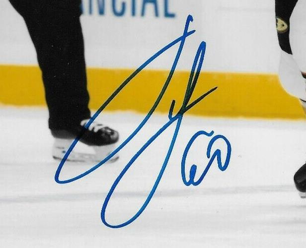 Signed Jackson LaComb Anaheim Ducks Autographed 8x10 Photo #1 Original