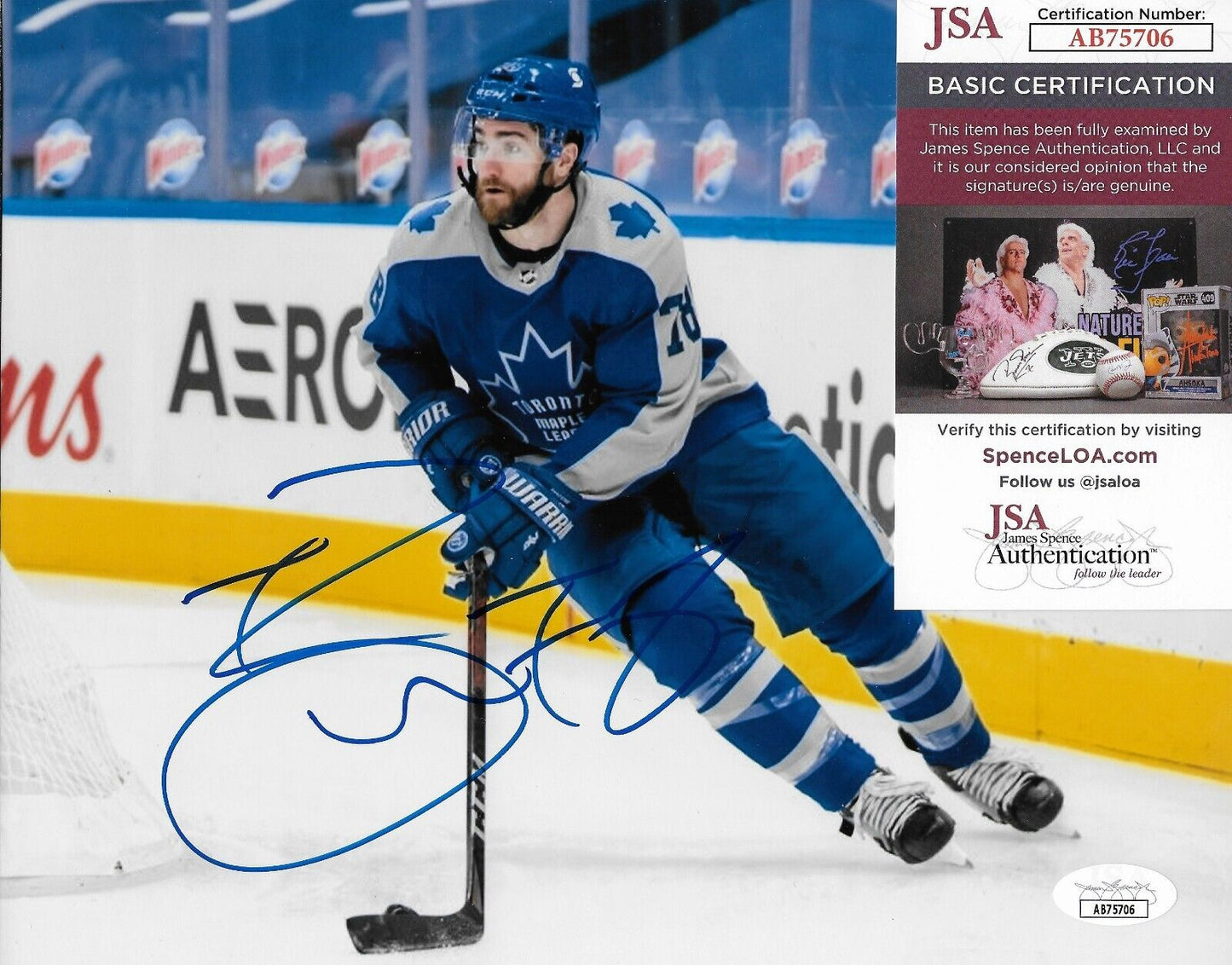Signed TJ Brodie Toronto Maple Leafs Autographed 8x10 Photo #2 Original with JSA