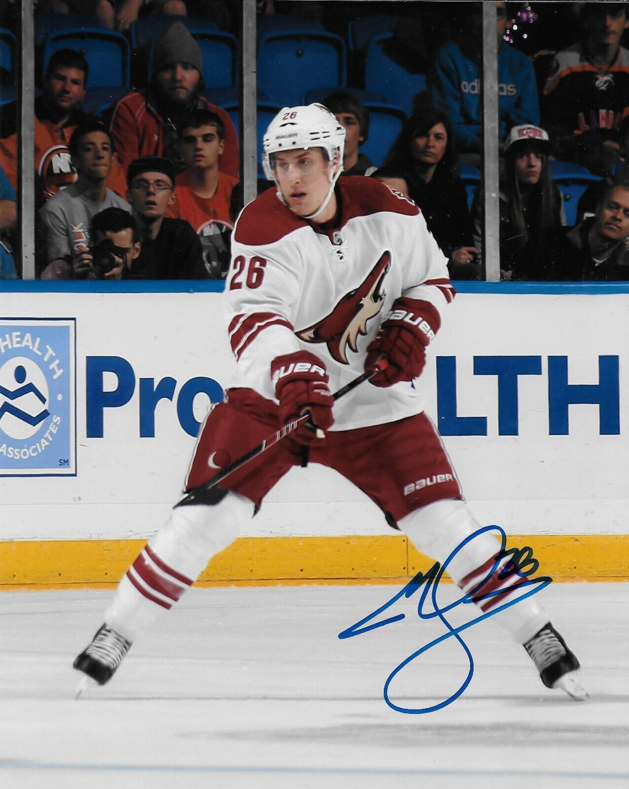 Signed Michael Stone Arizona Coyotes Autographed 8x10 Photo #1 Original