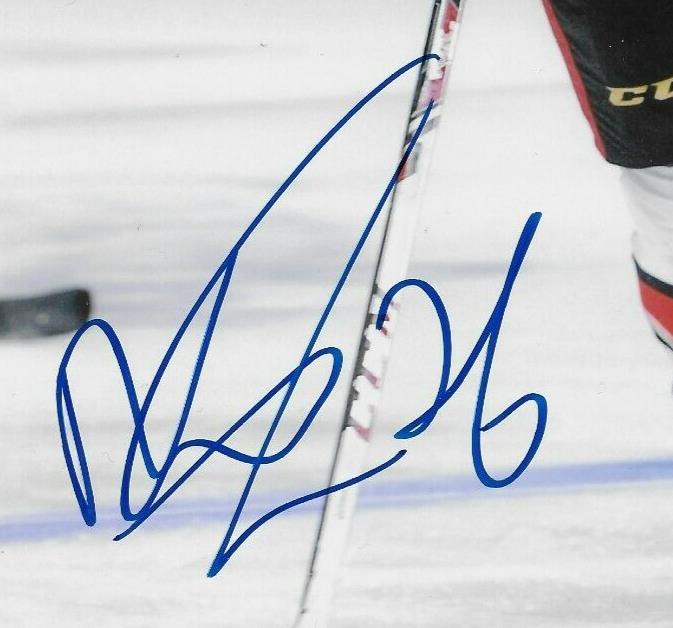 Photo autographiée 8x10 de Matt Puempel, Sénateurs d'Ottawa, n° 1, originale