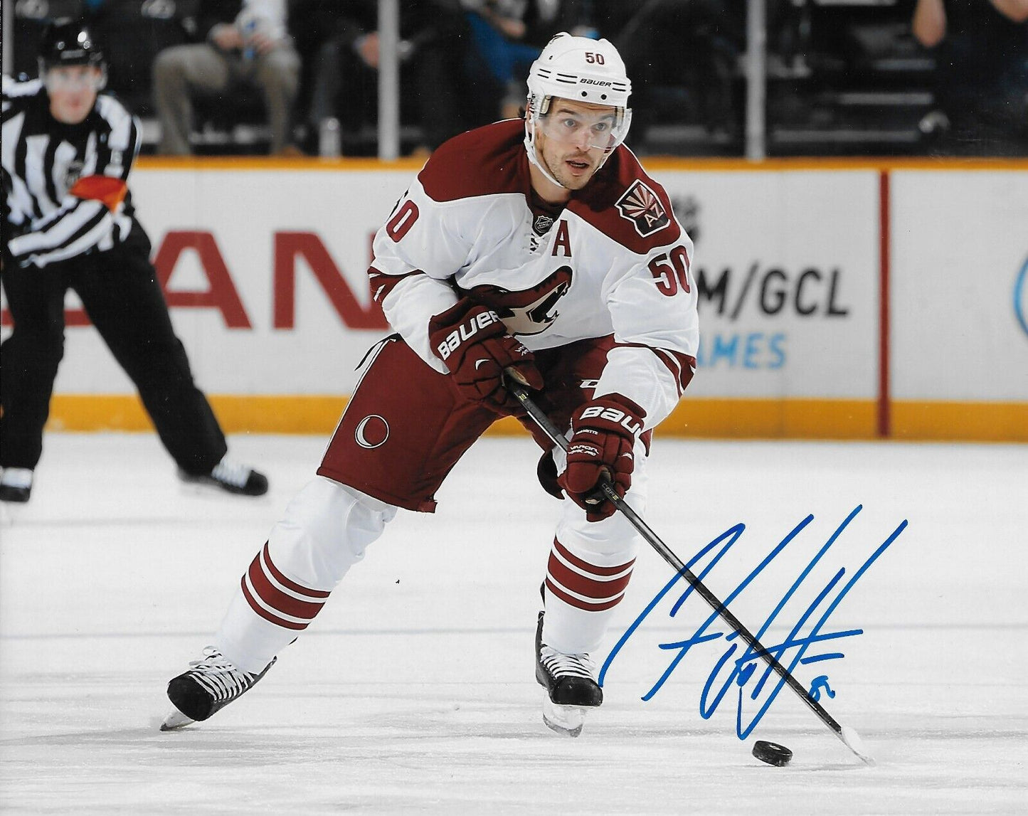 Photo 8x10 autographiée par Antoine Vermette des Coyotes de l'Arizona #1