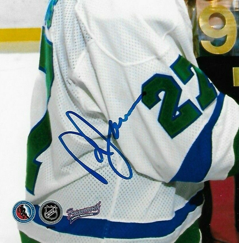 Signed Doug Jarvis Hartford Whalers Iron Man Trophy 8x10 Photo #2 Original