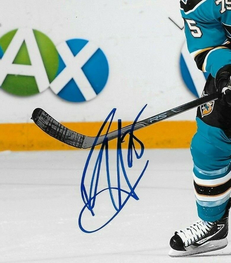 Signed Freddie Hamilton San Jose Sharks Autographed 8x10 Photo #1 Original