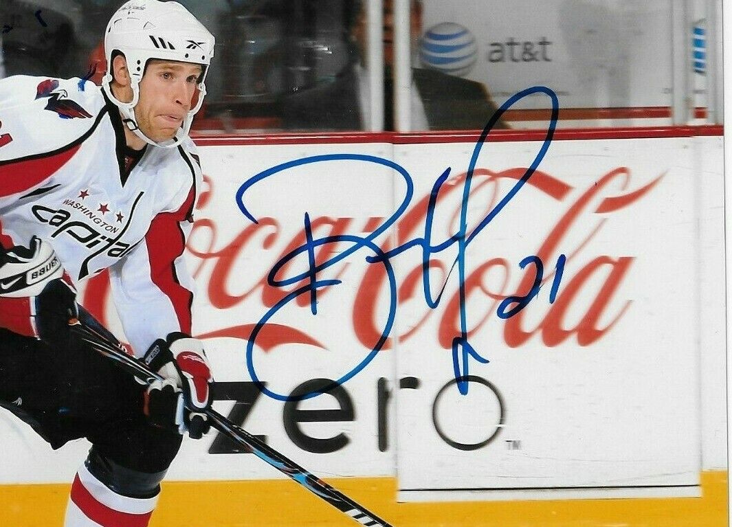 Signed Brooks Laich Washington Capitals Autographed 8x10 Photo #1 Original