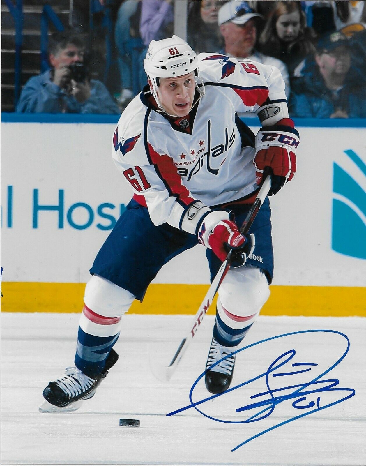 Signed Steve Oleksy Washington Capitals Autographed 8x10 Photo #1 Original