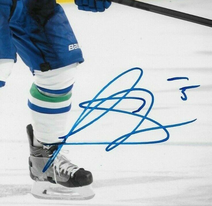 Signed Luca Sbisa Vancouver Canucks Autographed 8x10 Photo #1 Original
