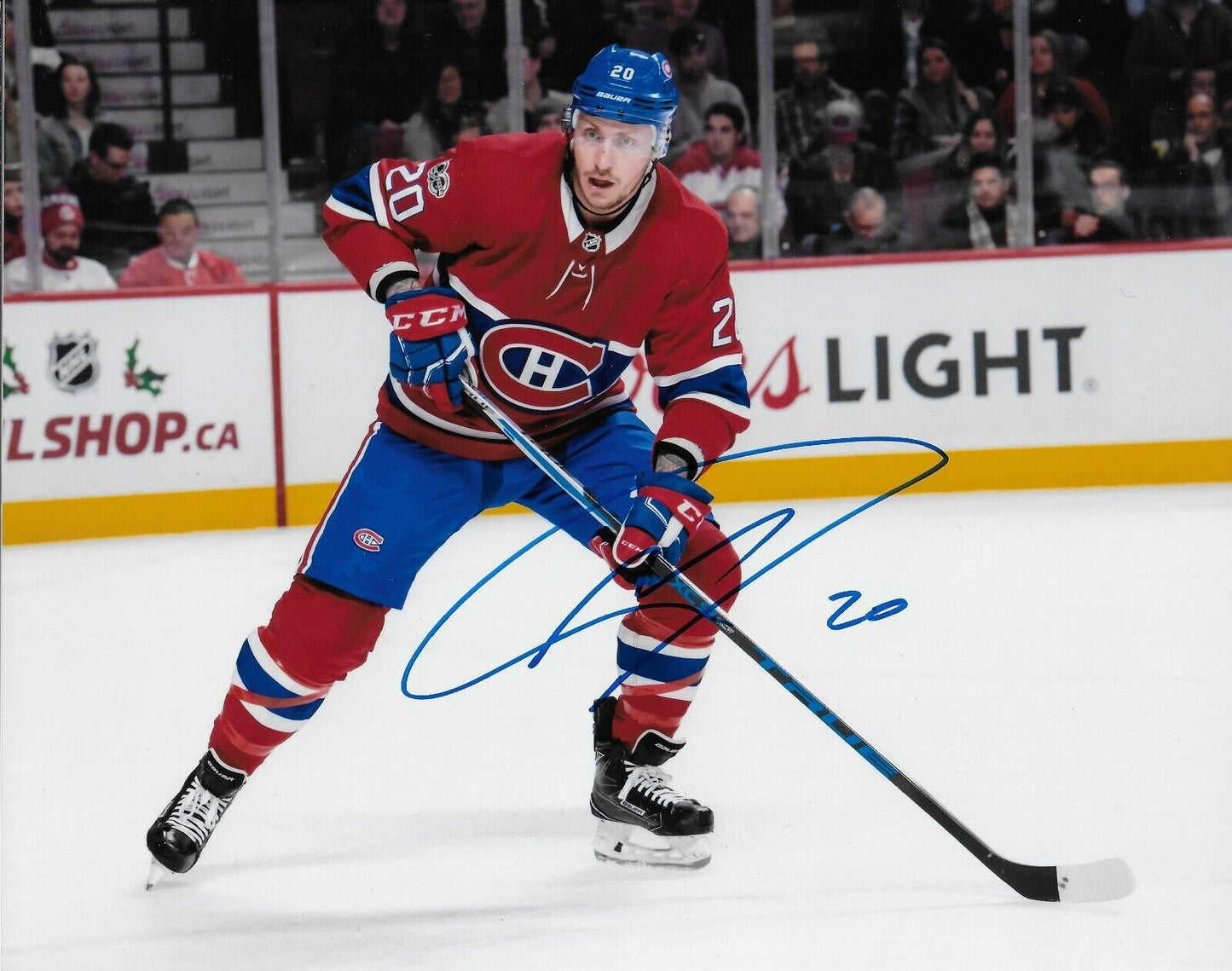 Photo autographiée 8x10 signée Nicolas Deslauriers Canadiens de Montréal #2 Original