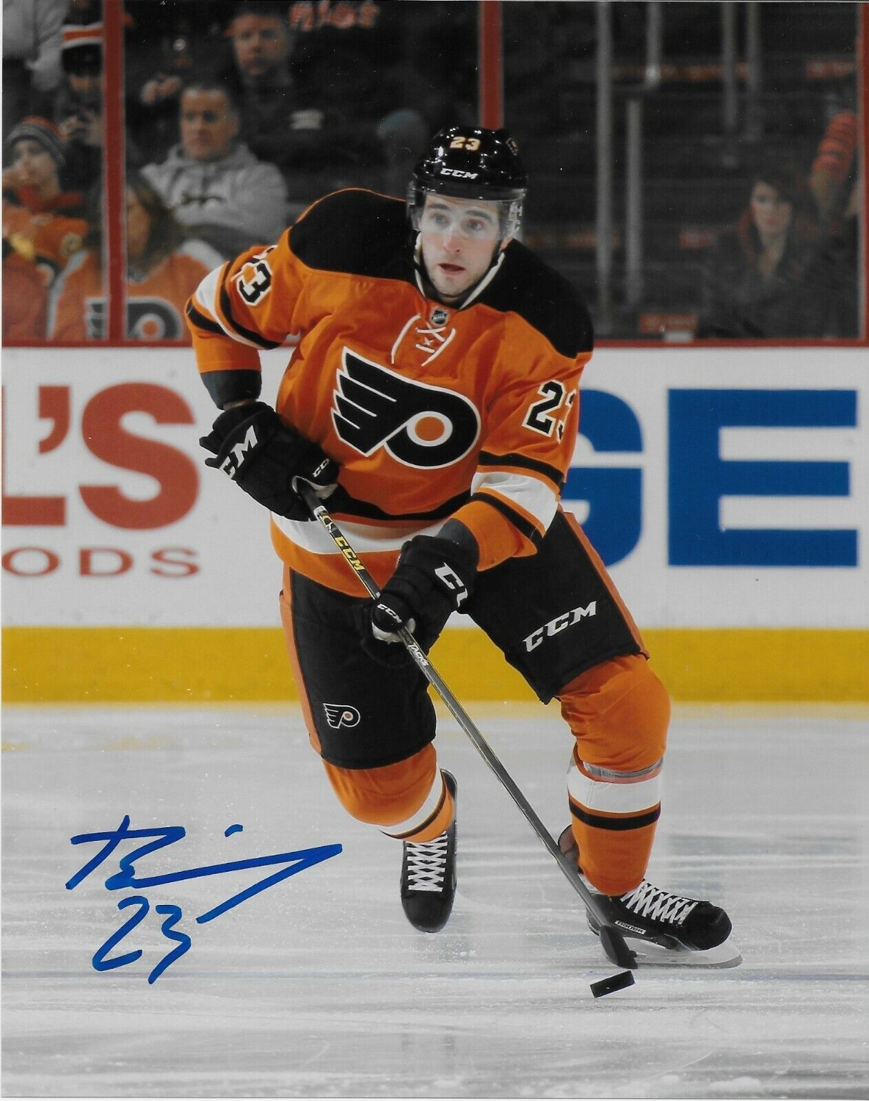 Signed Brandon Manning Philadelphia Flyers Autographed 8x10 Photo #1 Original