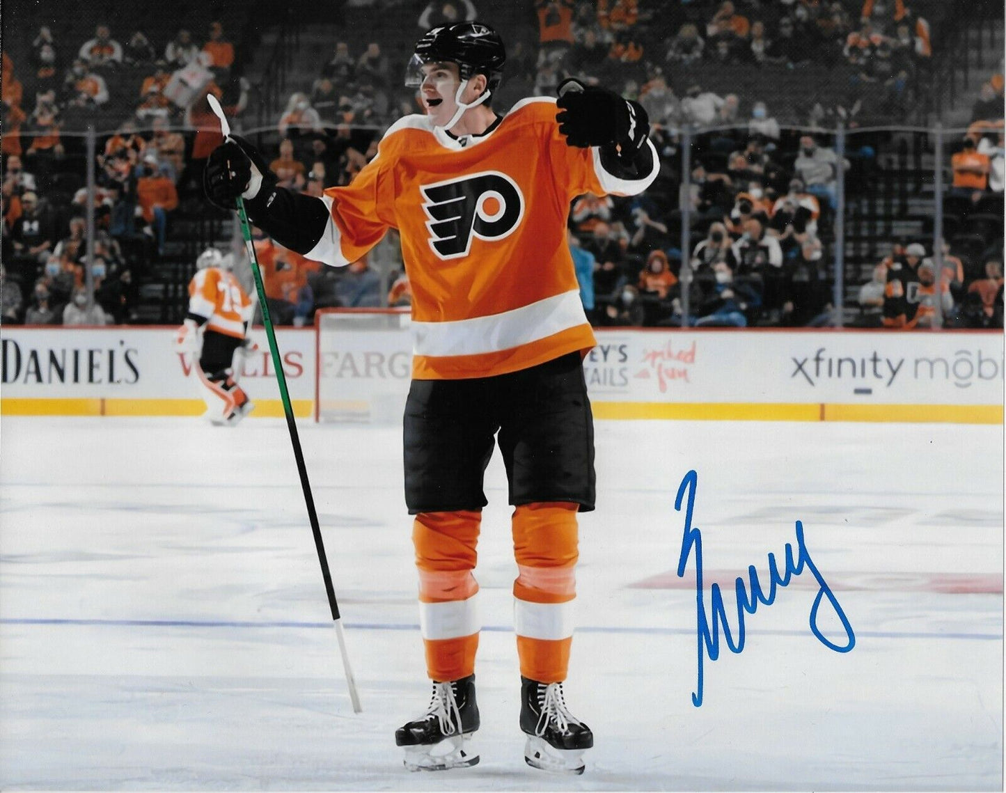 Signed Egor Zamula Philadelphia Flyers Autographed 8x10 Photo #2 Original